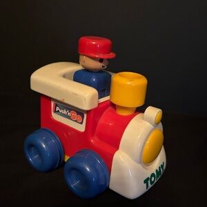 Vintage 1991 Tomy Push N Go Toy Train Engine